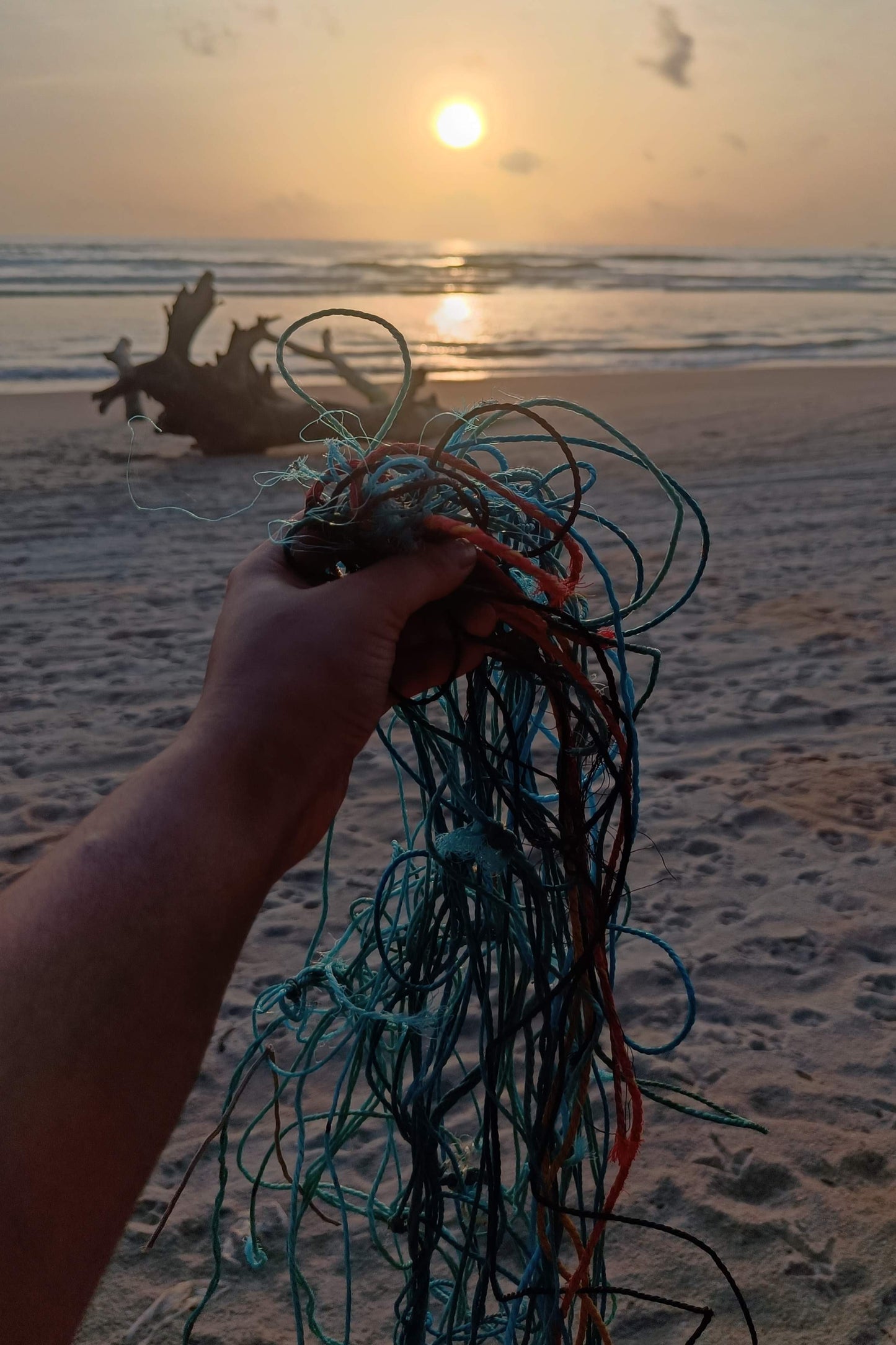 Green Starfish Discarded Fishing Net Artwork