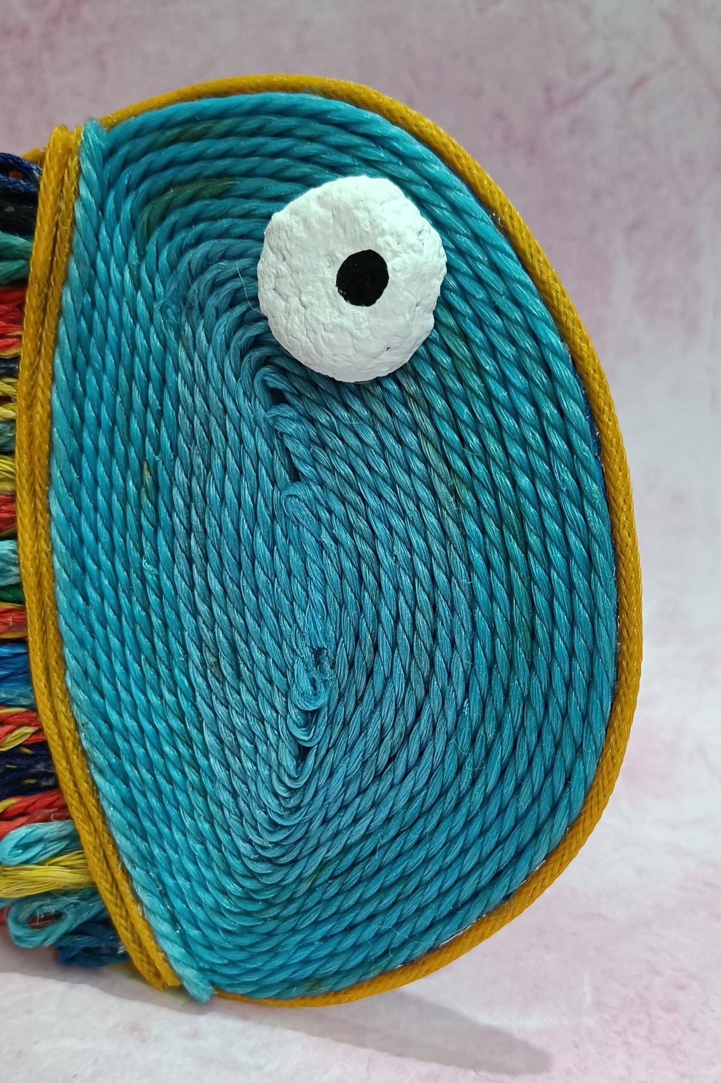 Rainbow Fish Discarded Fishing Net Artwork