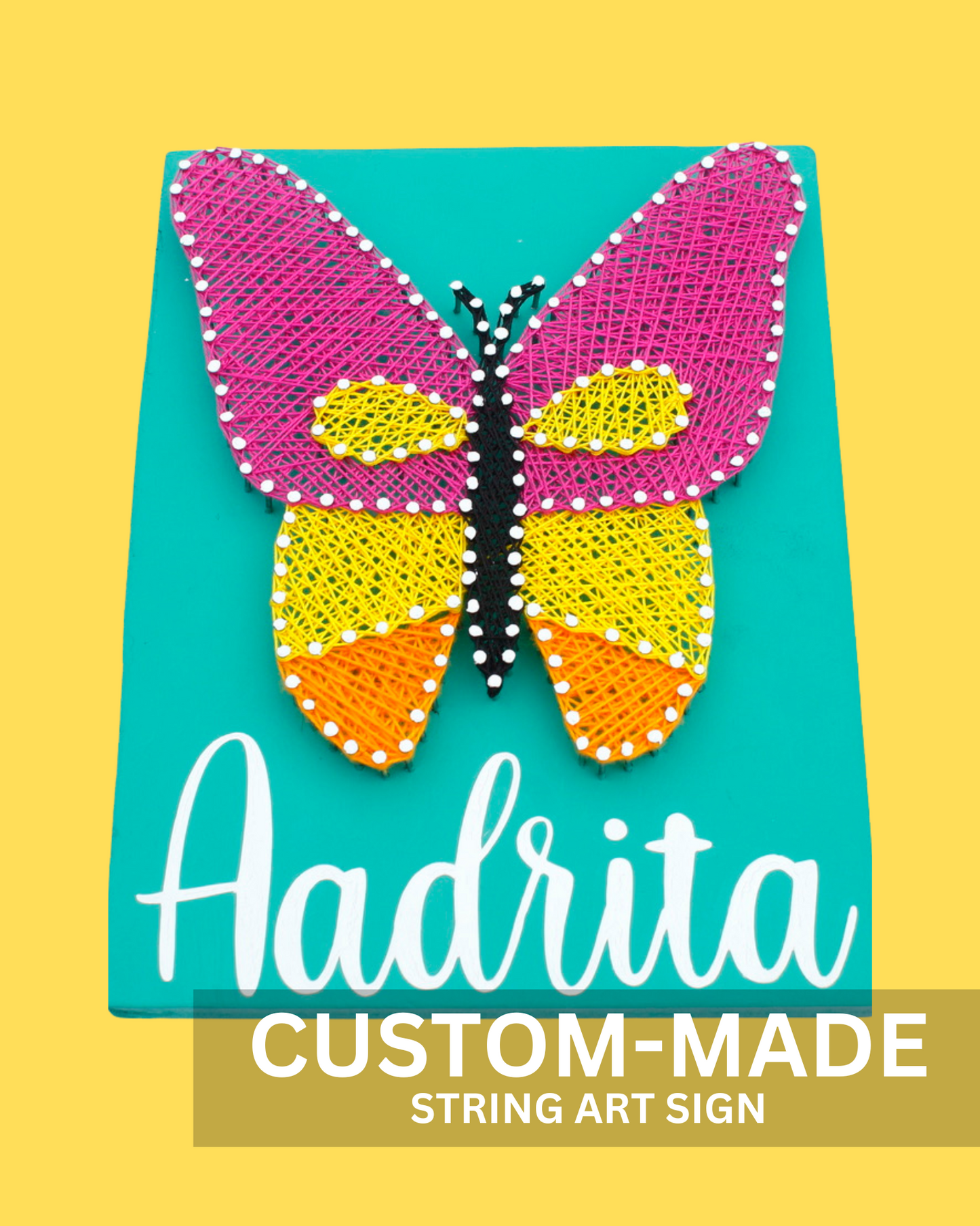 Custom Butterfly Nameboard