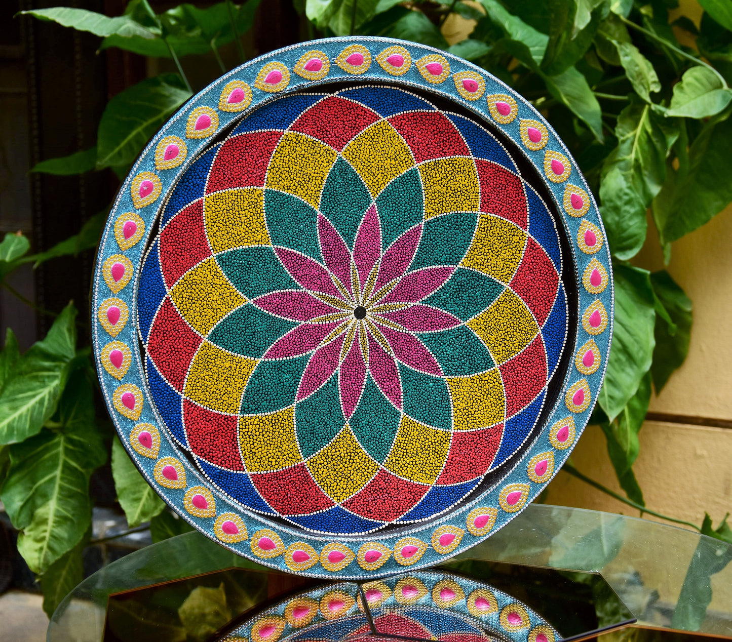 Rainbow Mandala Dot Art