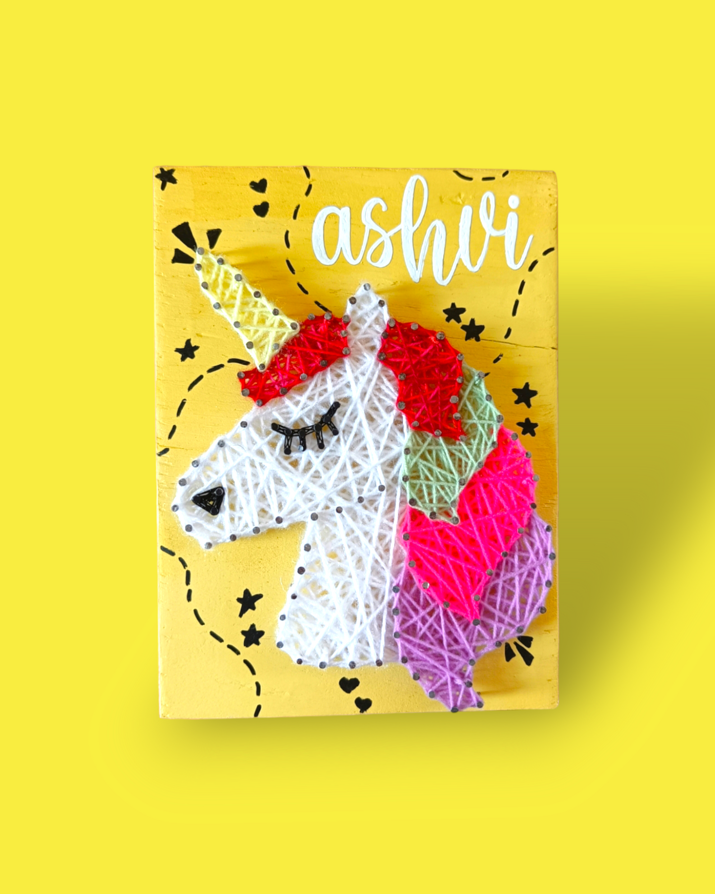 Custom Unicorn Braided Nameplaque