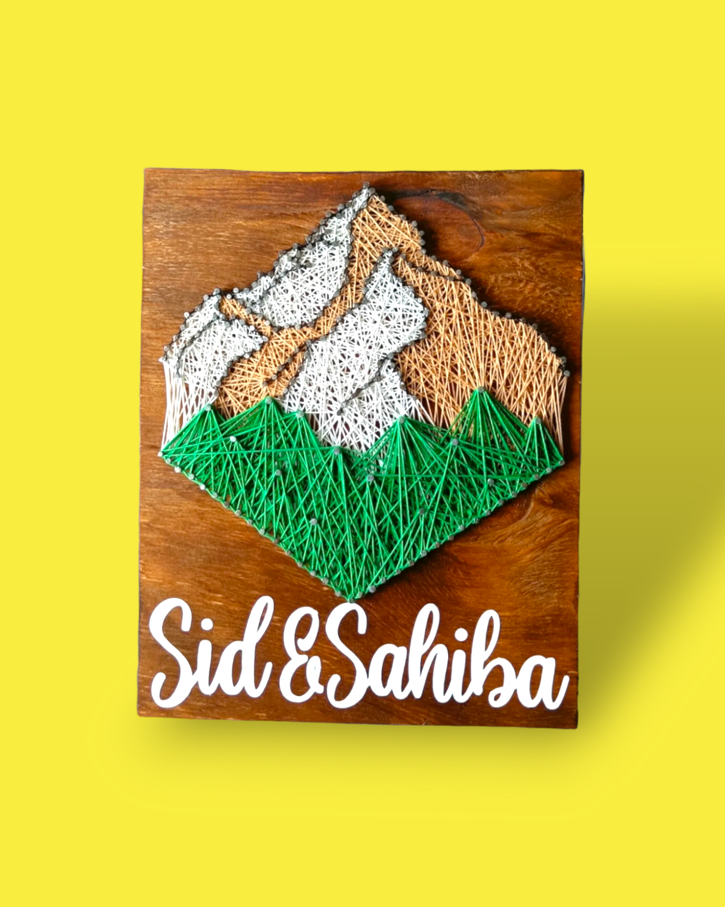 Custom House Nameplate - Snow Peaks Mountains