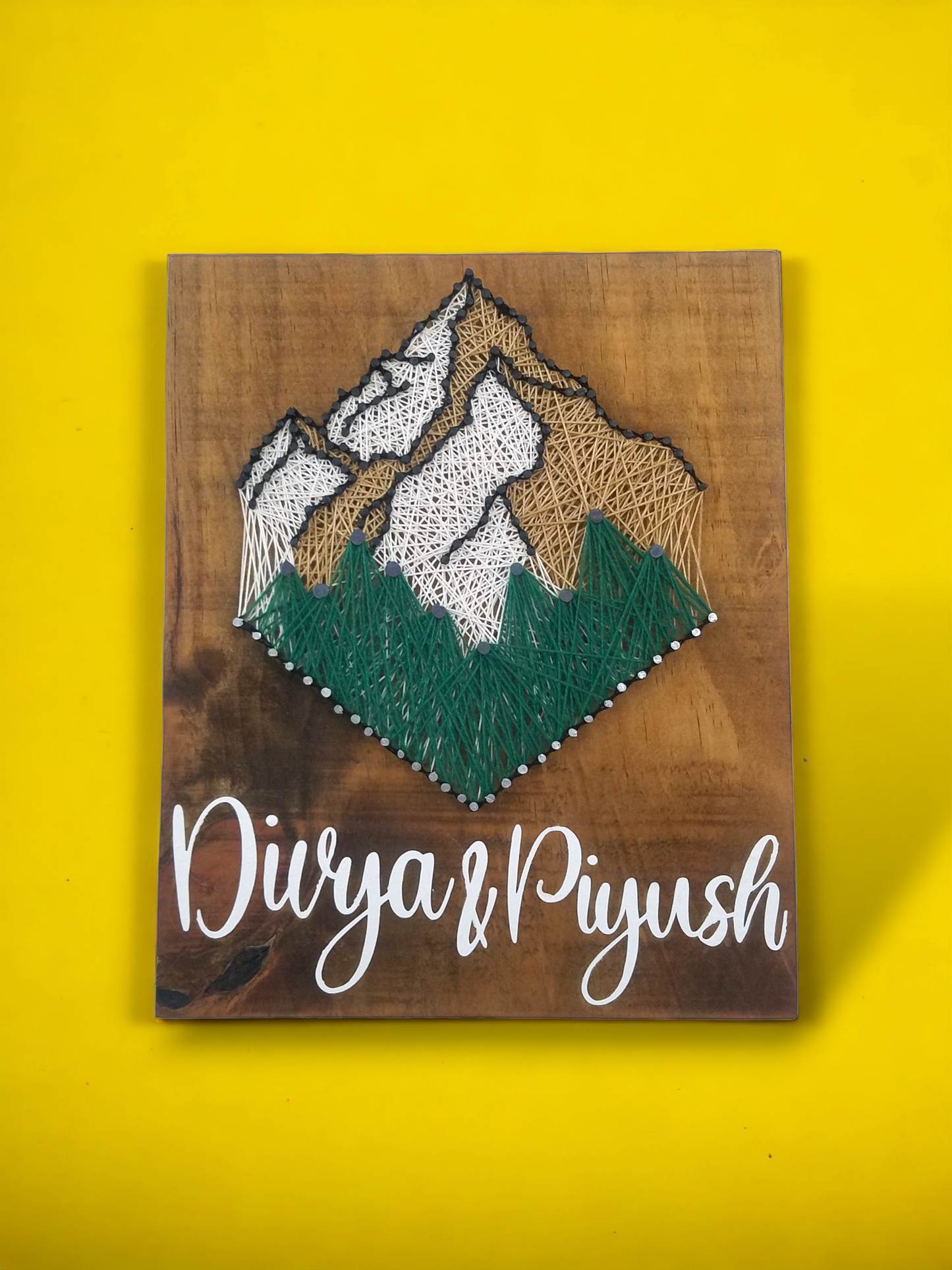 Custom House Nameplate - Snow Peaks Mountains