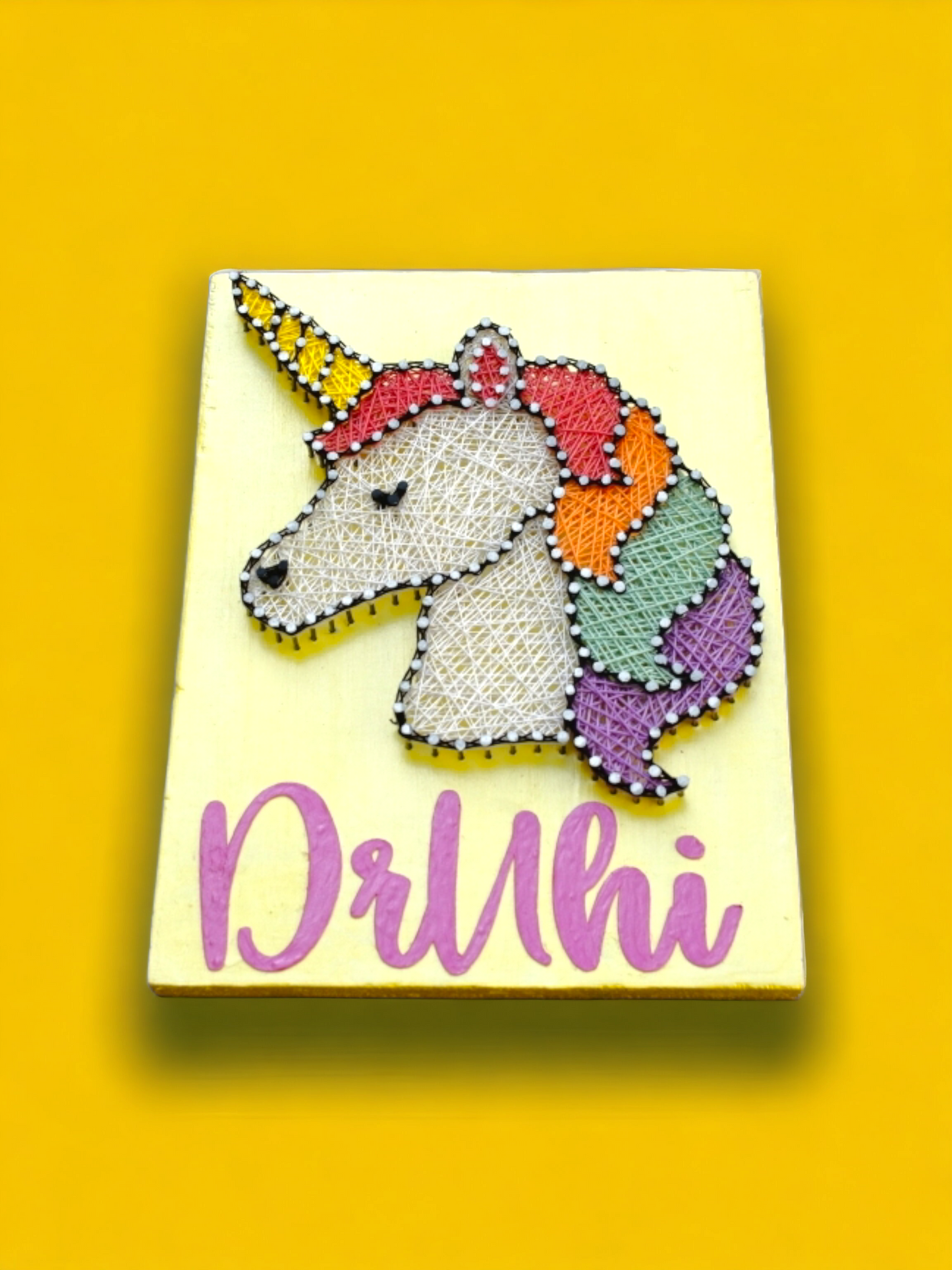 Custom Unicorn Braided Nameplaque