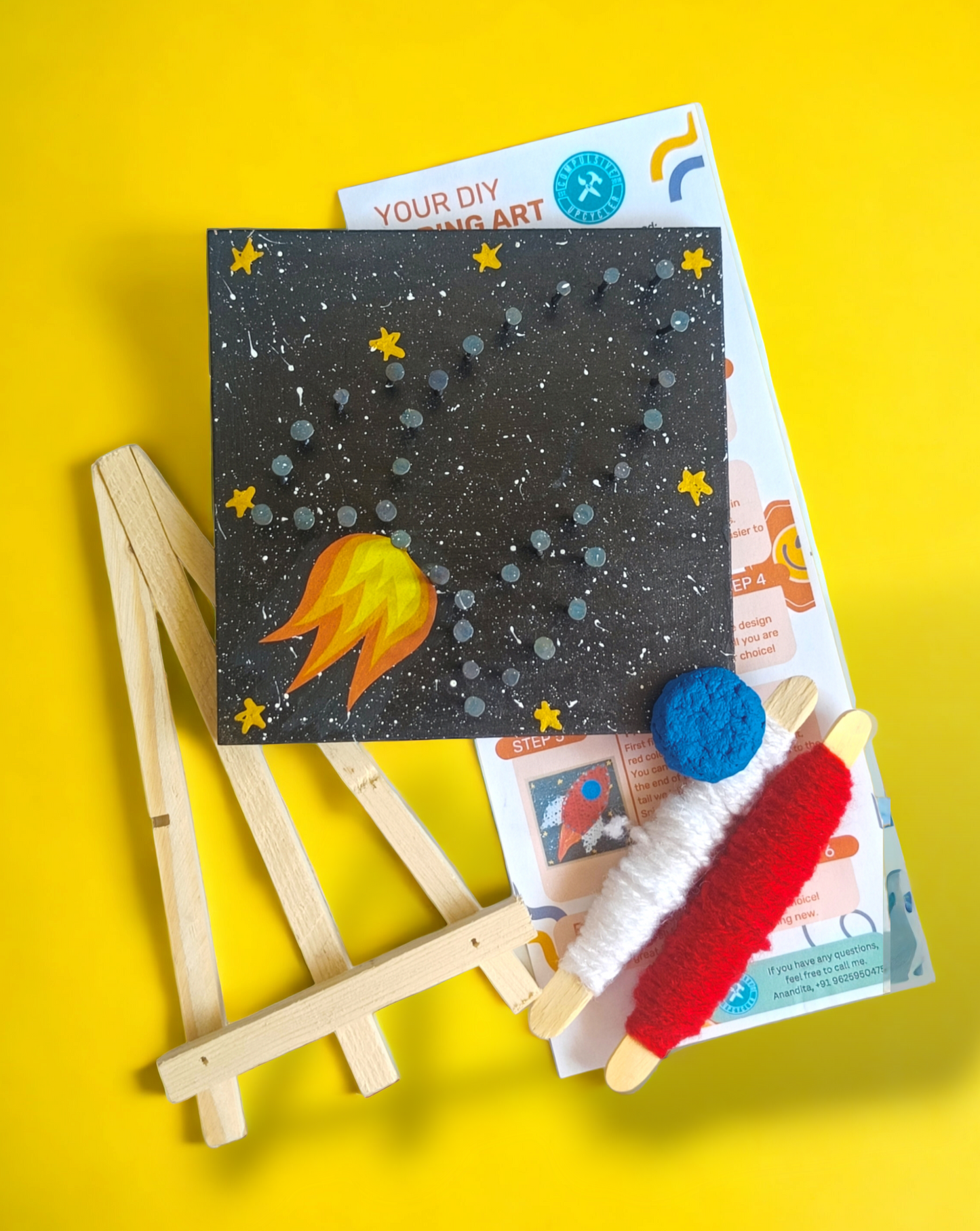 DIY Rocket String Art Kit