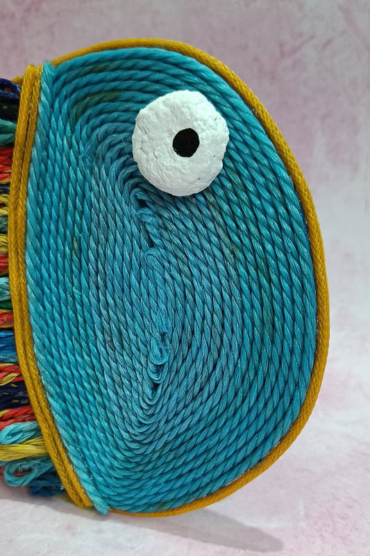 Rainbow Fish Discarded Fishing Net Artwork