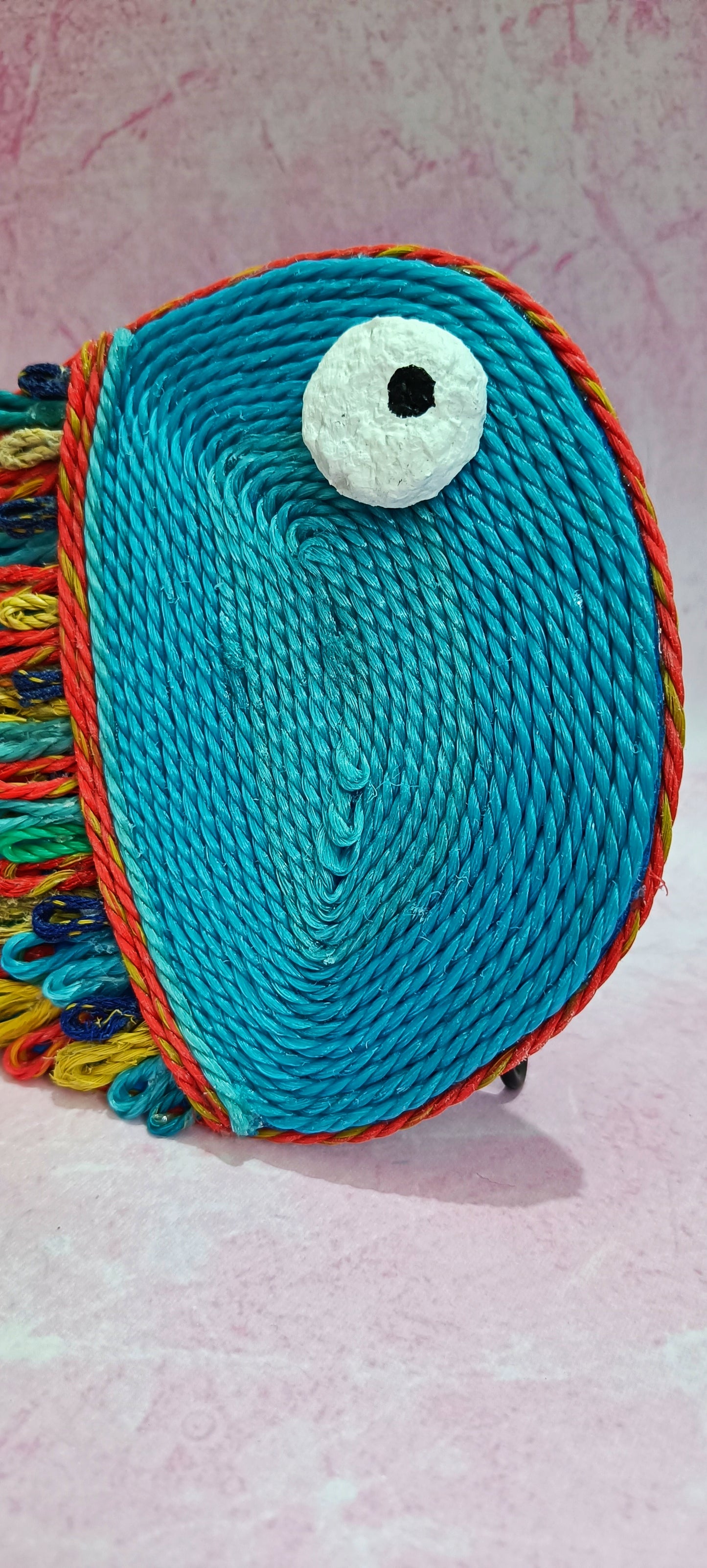 Rainbow Fish Discarded Fishing Net Artwork